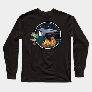 tesla cybertruck tent camping Long Sleeve T-Shirt